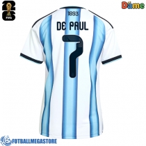 Fotballdrakt Dame Argentina Rodrigo De Paul #7 Hjemmedrakt VM 2026 Kortermet
